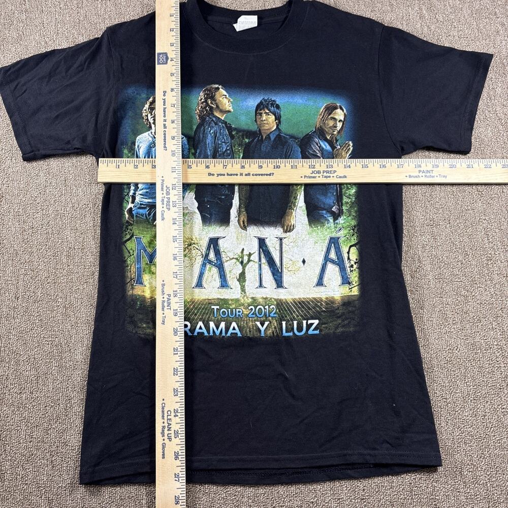 MANA 2012 Drama Y Luz Tour T-shirt Black Small Double Sided Lot Shirt Band Music - Picture 5 of 7
